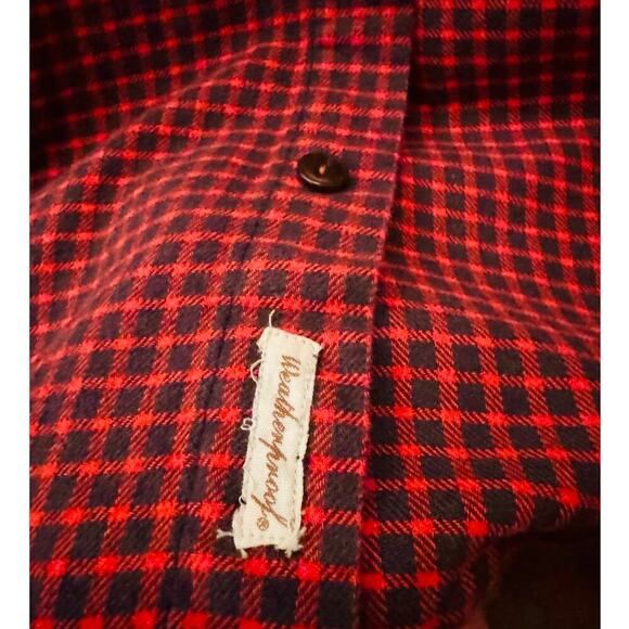 Vintage Weatherproof Red Checkered Flannel Shirt – Medium – Excellent Condition - Picture 4 of 4